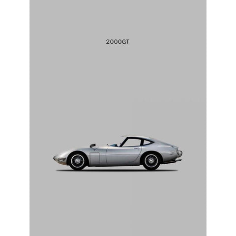 Toyotta 2000GT Grey Black Modern Wood Framed Art Print with Double Matting by Rogan, Mark