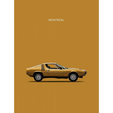 Alfa Romeo Montreal 1972 Black Modern Wood Framed Art Print by Rogan, Mark