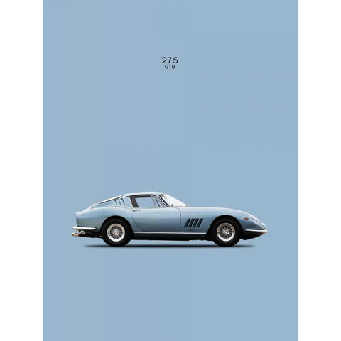 Ferrari 275-GTB 1966 Black Modern Wood Framed Art Print with Double Matting by Rogan, Mark