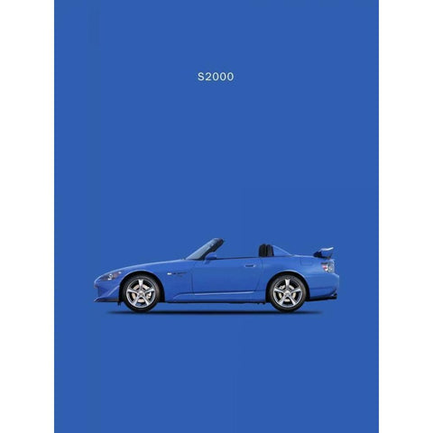 Honda S2000 2009 Black Modern Wood Framed Art Print with Double Matting by Rogan, Mark