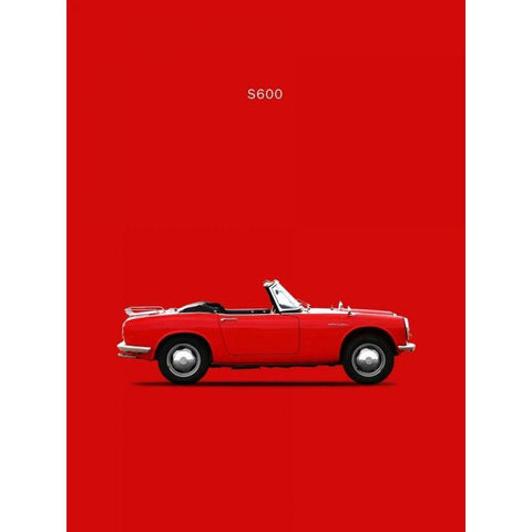 Honda S600 1966 White Modern Wood Framed Art Print by Rogan, Mark