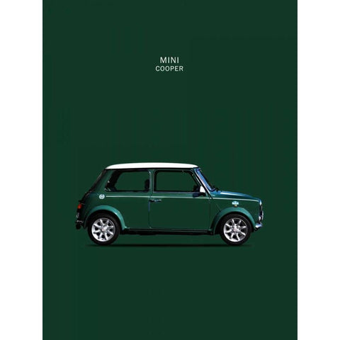 Mini Cooper 1999 White Modern Wood Framed Art Print by Rogan, Mark