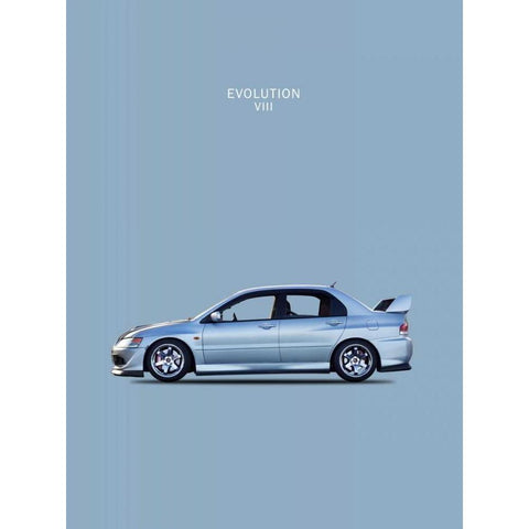 Mitsubishi Lancer Evo. VIII Black Modern Wood Framed Art Print with Double Matting by Rogan, Mark