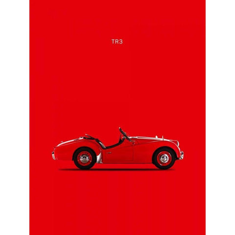 Triumph TR3 1959 Black Modern Wood Framed Art Print with Double Matting by Rogan, Mark