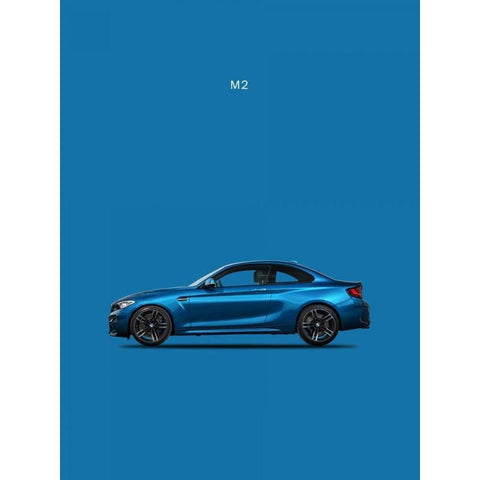 BMW M2 Black Modern Wood Framed Art Print with Double Matting by Rogan, Mark