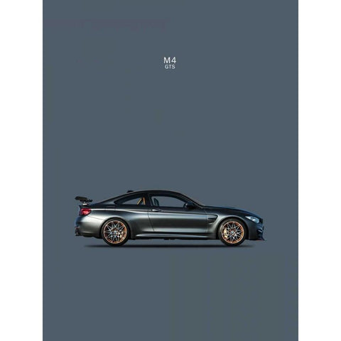 BMW M4 GTS Gold Ornate Wood Framed Art Print with Double Matting by Rogan, Mark