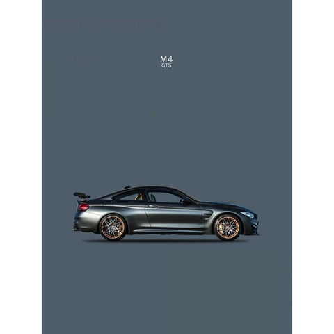 BMW M4 GTS White Modern Wood Framed Art Print by Rogan, Mark