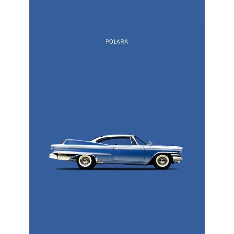 Dodge Polara D500 1960 Gold Ornate Wood Framed Art Print with Double Matting by Rogan, Mark