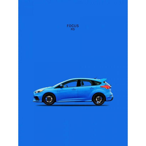 Ford Focus RS Black Modern Wood Framed Art Print with Double Matting by Rogan, Mark