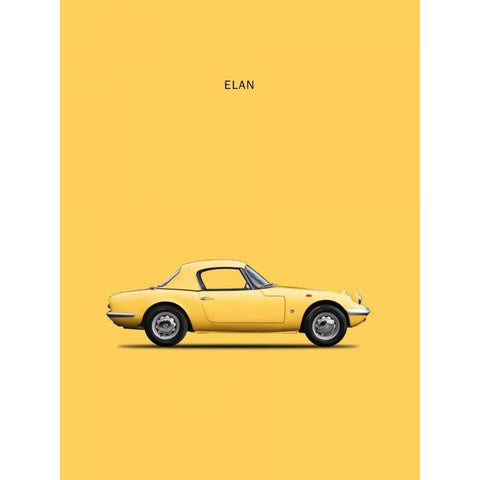 Lotus Elan 1965 Black Modern Wood Framed Art Print by Rogan, Mark