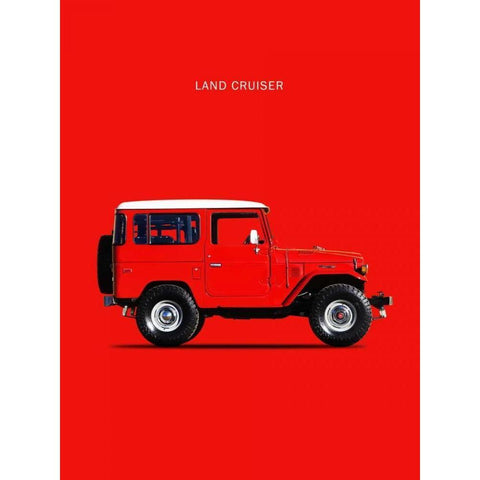 Toyota Land Cruiser FJ40 1977 Black Modern Wood Framed Art Print by Rogan, Mark