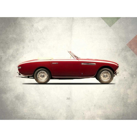 Ferrari 212 1951 White Modern Wood Framed Art Print by Rogan, Mark