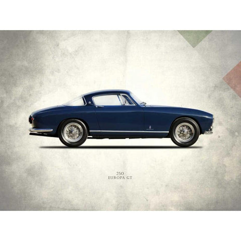 Ferrari 250 Europa GT 1955 Gold Ornate Wood Framed Art Print with Double Matting by Rogan, Mark