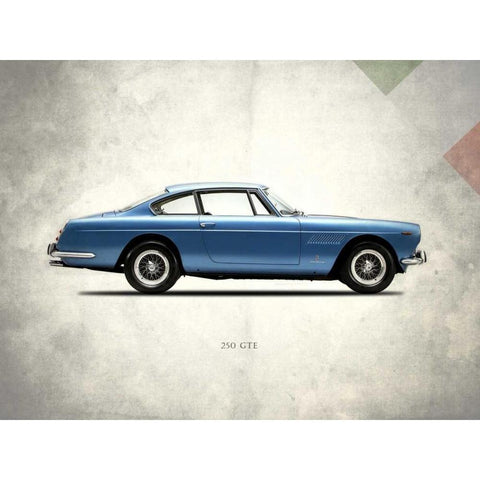 Ferrari 250GTE 1962 Black Modern Wood Framed Art Print by Rogan, Mark