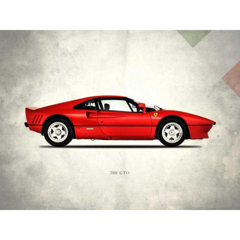 Ferrari 288-GTO Berlinetta 198 Black Modern Wood Framed Art Print with Double Matting by Rogan, Mark