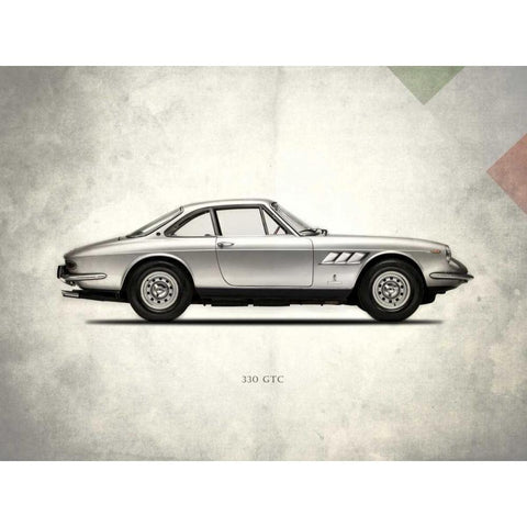 Ferrari 330GTC 1968 White Modern Wood Framed Art Print by Rogan, Mark