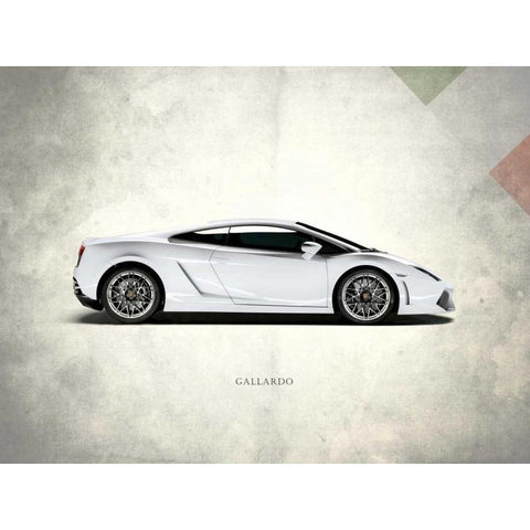 Lamborghini Gallardo Gold Ornate Wood Framed Art Print with Double Matting by Rogan, Mark