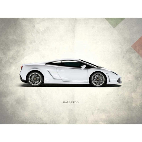 Lamborghini Gallardo Black Modern Wood Framed Art Print with Double Matting by Rogan, Mark