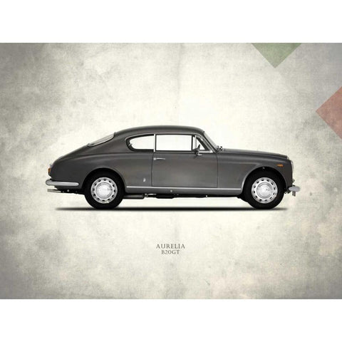 Lancia Aurelia-B20GT 1958 White Modern Wood Framed Art Print by Rogan, Mark