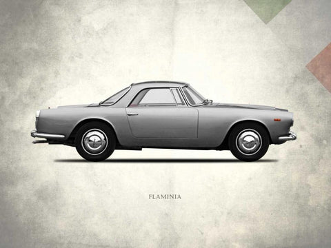 Lancia Flaminia 3c GT2 1962 White Modern Wood Framed Art Print with Double Matting by Rogan, Mark