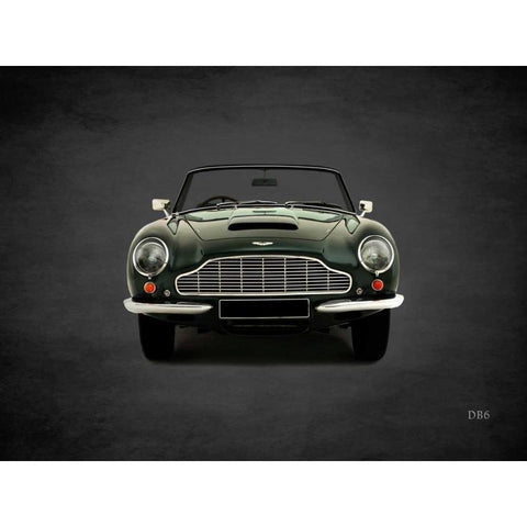 Aston Martin DB6 1965 White Modern Wood Framed Art Print by Rogan, Mark