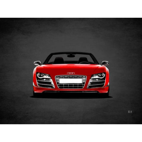 Audi R8 White Modern Wood Framed Art Print by Rogan, Mark