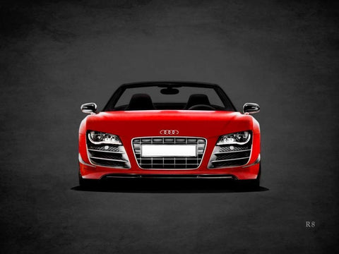 Audi R8 White Modern Wood Framed Art Print with Double Matting by Rogan, Mark