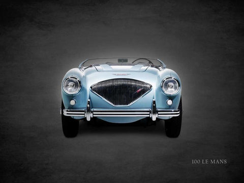 Austin-Healey 100 LeMans 1956 Black Ornate Wood Framed Art Print with Double Matting by Rogan, Mark