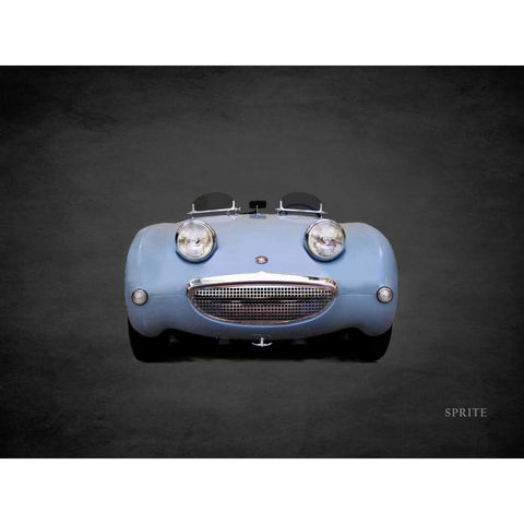 Austin-Healey Sprite Mk1 Gold Ornate Wood Framed Art Print with Double Matting by Rogan, Mark