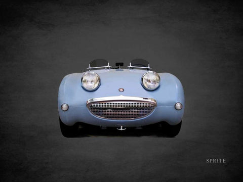 Austin-Healey Sprite Mk1 Black Ornate Wood Framed Art Print with Double Matting by Rogan, Mark