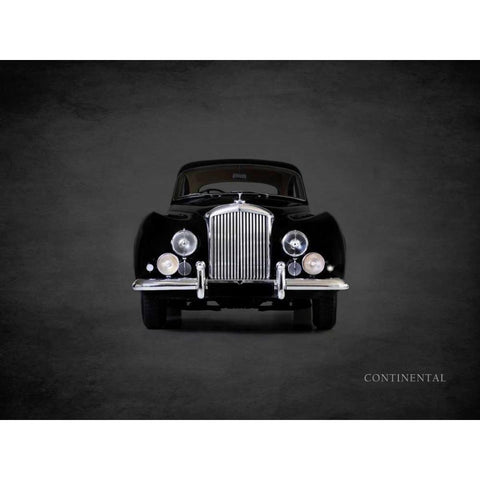 Bentley Continental 1952 Black Modern Wood Framed Art Print with Double Matting by Rogan, Mark