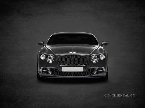 Bentley Continental GT White Modern Wood Framed Art Print with Double Matting by Rogan, Mark