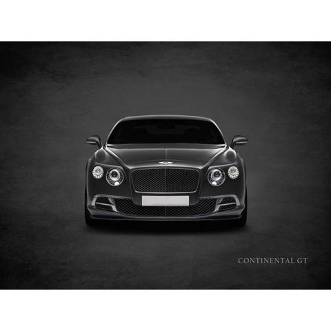 Bentley Continental GT Black Modern Wood Framed Art Print by Rogan, Mark