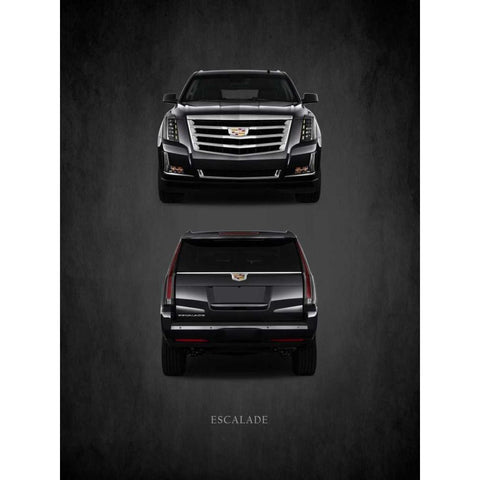 Cadillac Escalade White Modern Wood Framed Art Print by Rogan, Mark