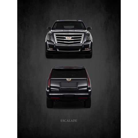 Cadillac Escalade Black Modern Wood Framed Art Print with Double Matting by Rogan, Mark