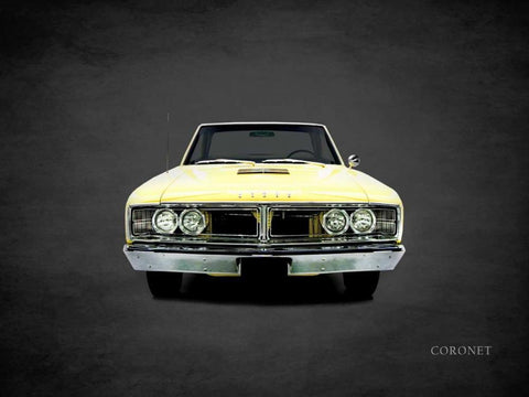 Dodge Coronet 1966 Black Ornate Wood Framed Art Print with Double Matting by Rogan, Mark