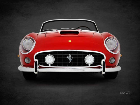 Ferrari 250 GT White Modern Wood Framed Art Print with Double Matting by Rogan, Mark