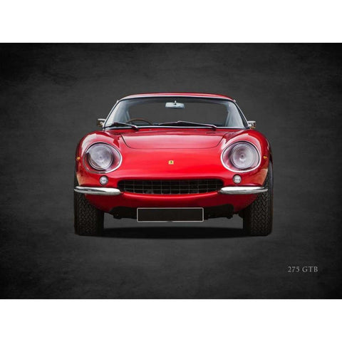 Ferrari 275 GTB 1966 White Modern Wood Framed Art Print by Rogan, Mark