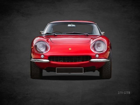 Ferrari 275 GTB 1966 Black Ornate Wood Framed Art Print with Double Matting by Rogan, Mark