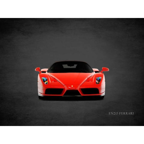 Ferrari Enzo Front White Modern Wood Framed Art Print by Rogan, Mark