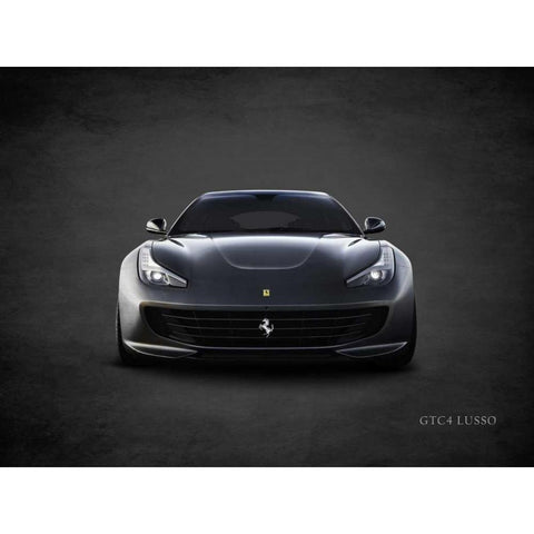 Ferrari GTC4 Lusso Black Modern Wood Framed Art Print by Rogan, Mark