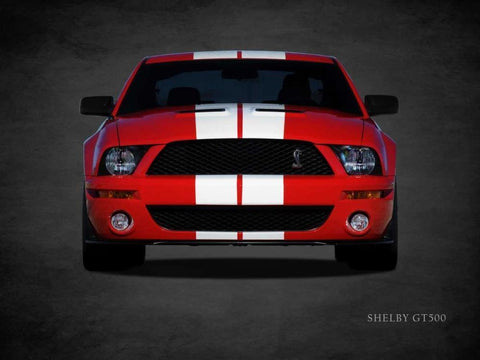 Ford Shelby GT500 White Modern Wood Framed Art Print with Double Matting by Rogan, Mark
