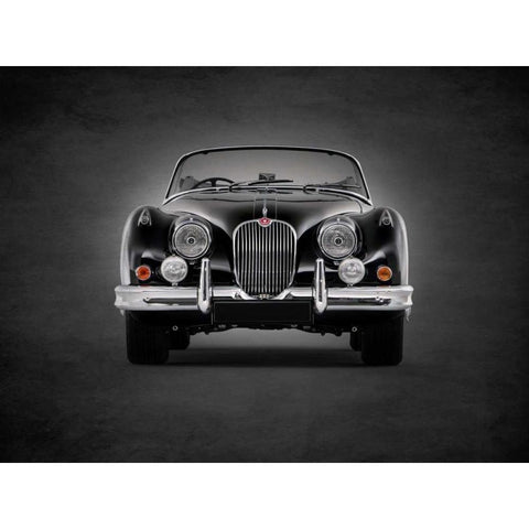 Jaguar XK150 1958 Black Modern Wood Framed Art Print by Rogan, Mark