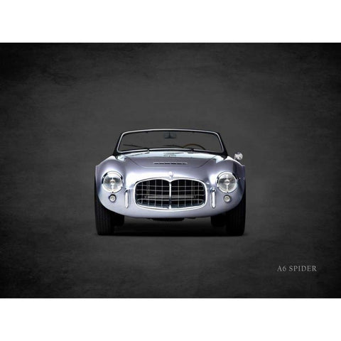 Maserati A6 Spider Black Modern Wood Framed Art Print by Rogan, Mark