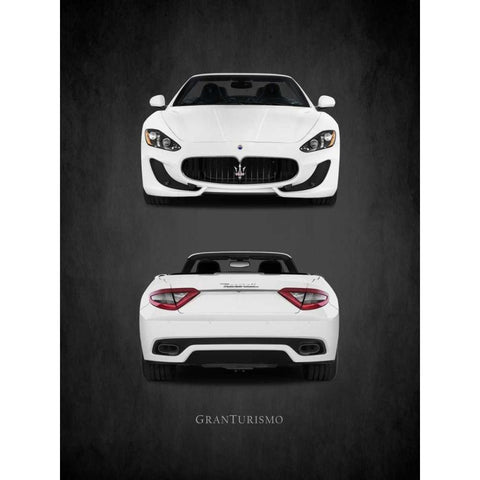 Maserati GranTurismo White Modern Wood Framed Art Print by Rogan, Mark