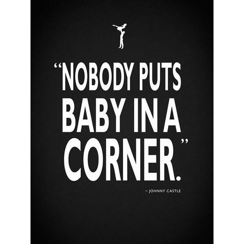 Dirty Dancing Baby InA Corner Black Modern Wood Framed Art Print with Double Matting by Rogan, Mark