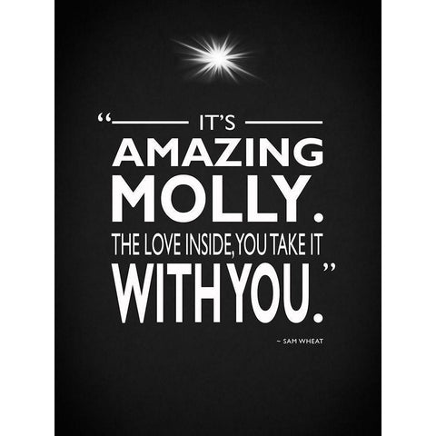 Ghost Its Amazing Molly Black Modern Wood Framed Art Print with Double Matting by Rogan, Mark