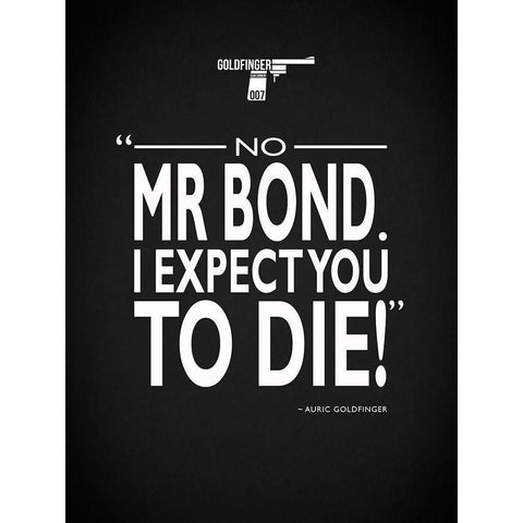 James Bond - Expect You To Die White Modern Wood Framed Art Print by Rogan, Mark