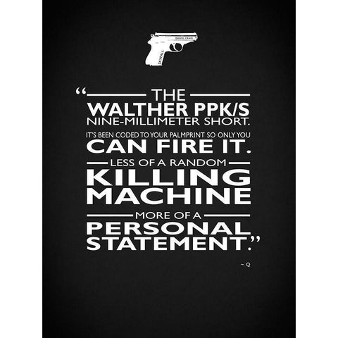 James Bond Personal Statement White Modern Wood Framed Art Print by Rogan, Mark