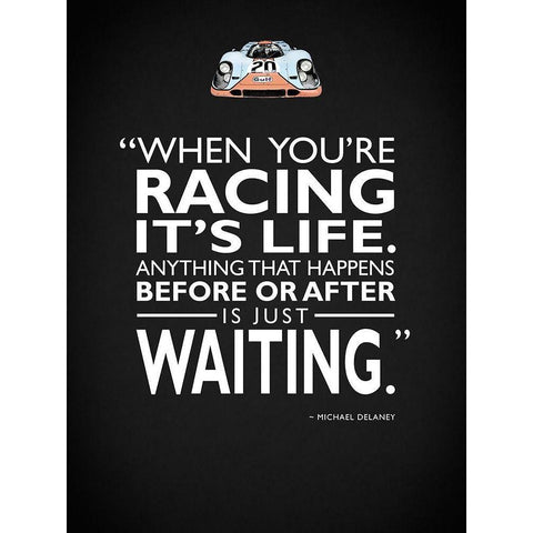 Le Mans Is Just Waiting White Modern Wood Framed Art Print by Rogan, Mark